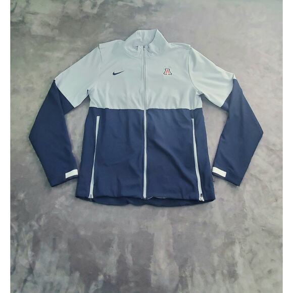 Nike Arizona Wildcats Sz S Football On-Field 1/2 Zip Pullover Jacket Grey C22-29 - Picture 1 of 10
